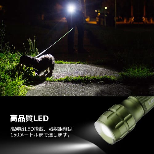 LED Flashlight, Handheld Flashlight with High-Brightness Chip, Adjustable Zoom, Lightweight, Compact, Battery-Operated, Includes AAA Batteries, Ideal
