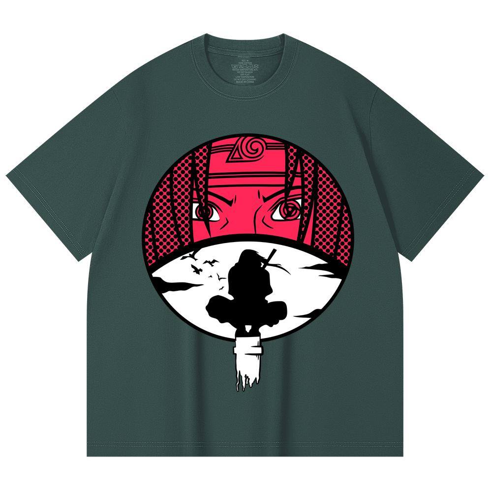 230 Gsm 100% Cotton Naruto V8 Itachi Print Unisex Heavy Cotton T Shirt