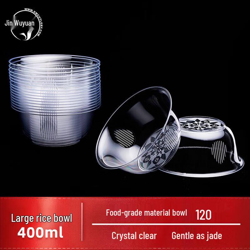 Jinyuan Einweg-Kristall-Plastik-Bankettschalen & Besteck-Set