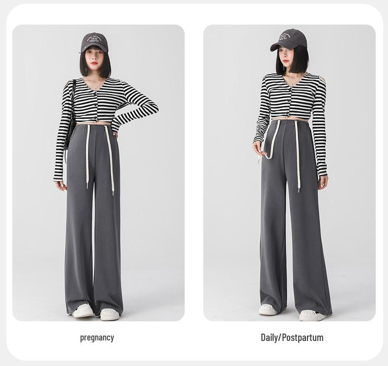 2024 Weitbeinige Umstandshose - Frühling & Herbst Übergröße Freizeitkleidung für frühe Schwangerschaft