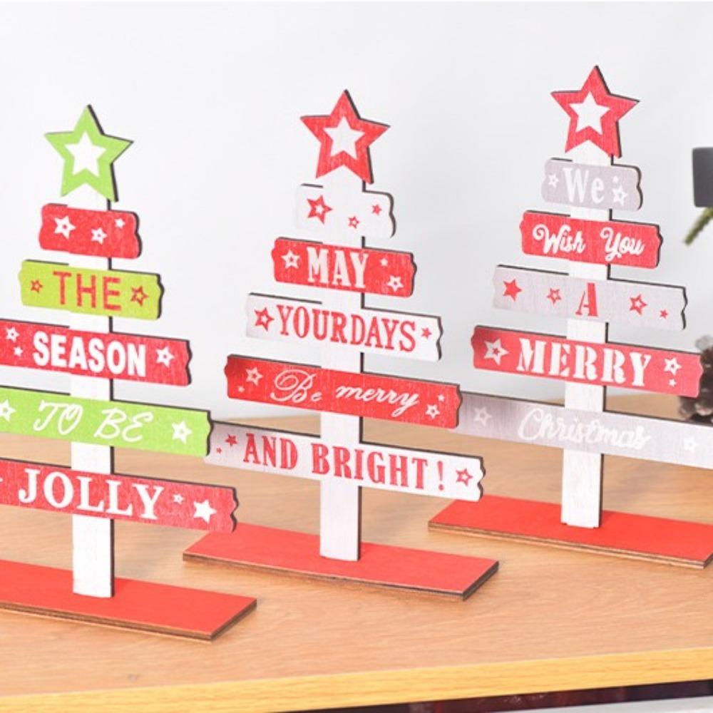 Merry Christmas Xmas Wooden Decorations DIY Christmas Signs Plaque New Year