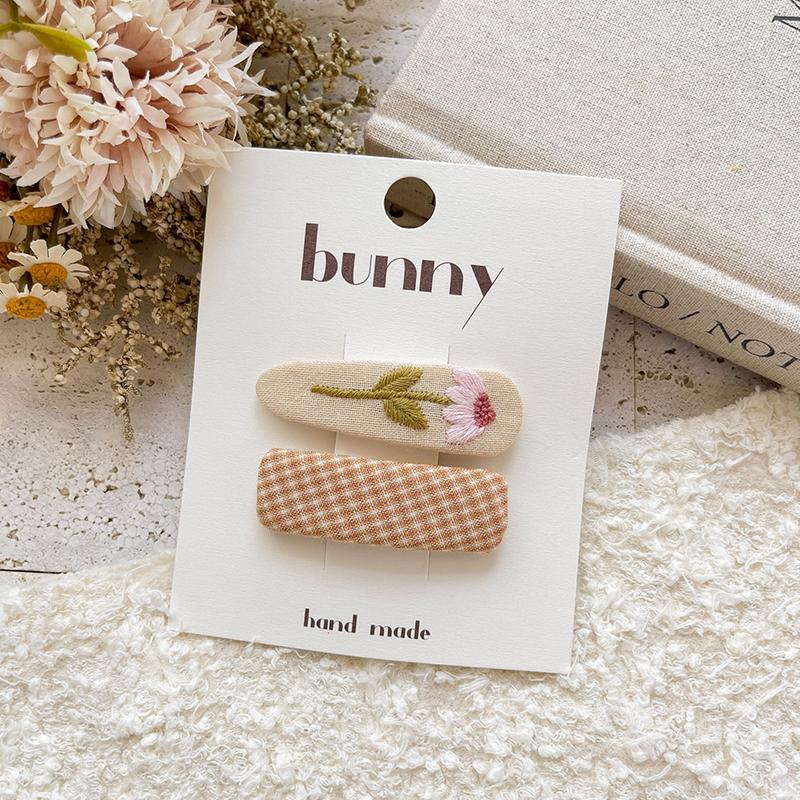 2 Pièces Doux Brodé Fruits Fleurs Pinces à Cheveux Enfants Mignon Polyvalent Épingle à Cheveux Pour Femmes Filles Accessoires Cheveux Cadeaux