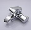 Modern Design Zinc Alloy Dual Handle Polished Bath Mixer Tap Lift Diverter Valve Brass Valve Core Shower Tub Combo Hotel Villa