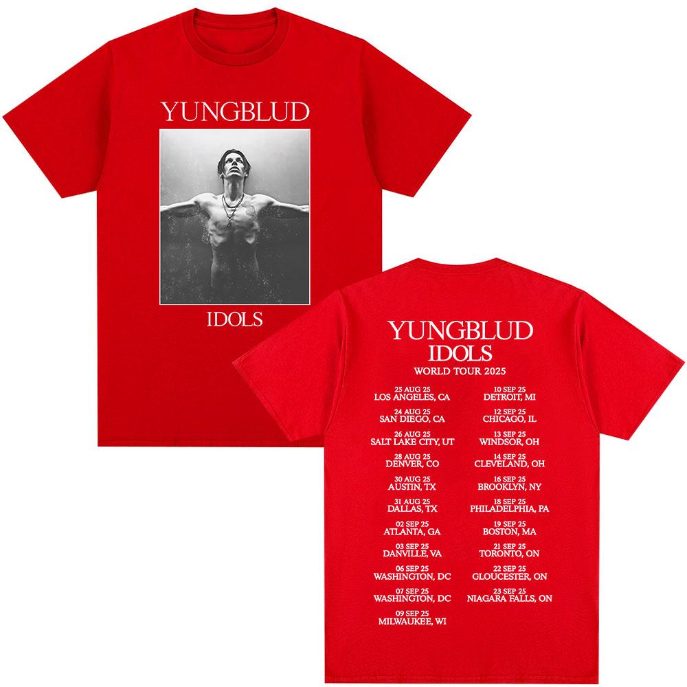 Yungblud IDOLS Album Tour T Shirts Fan Gifts Mens Women Clothing Hip Hop Short Sleeve Tshirts Oversized Summer Cotton Tshirt