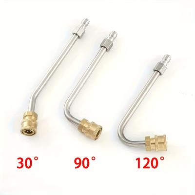 Hochleistungs-Metall-Hochdruckreiniger-Verlängerungsrohr mit 30°/90°/120° Biegungen, 1/4" Schnellkupplung - Mehrzweck-Reinigungszubehör