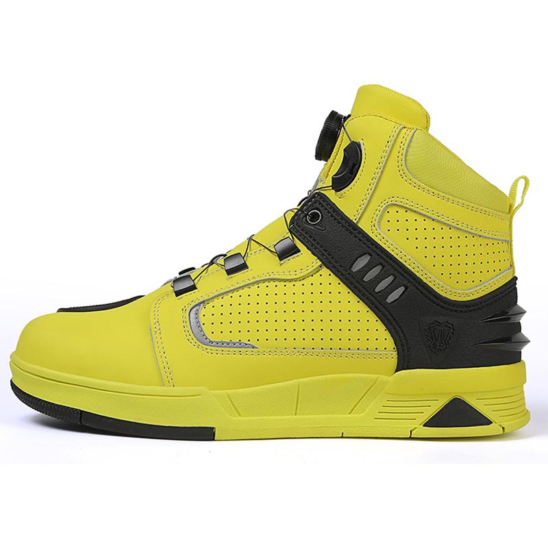 

Велосипедная обувь на четыре сезона, мотоциклетные ботинки, мотоциклетное туристическое дышащее рыцарское снаряжение, обувь для гонок 47 жёлтый