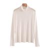  spring new slim-fit inner silk base simple solid color turtleneck t-shirt fashionable casual versatile top