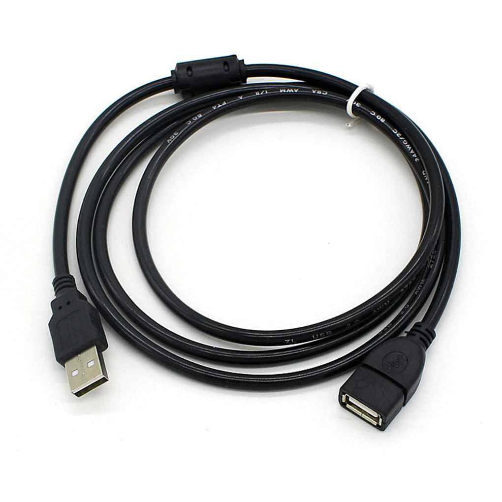 Кабель USB2.0 AF-AM 3 метра, черный, высокоскоростная передача данных, удлинитель, зарядный удлинительный кабель