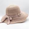 Sun Hat Women's Sun Protection Outdoor Cotton Jacquard Knitted Folding Sun Hat Summer