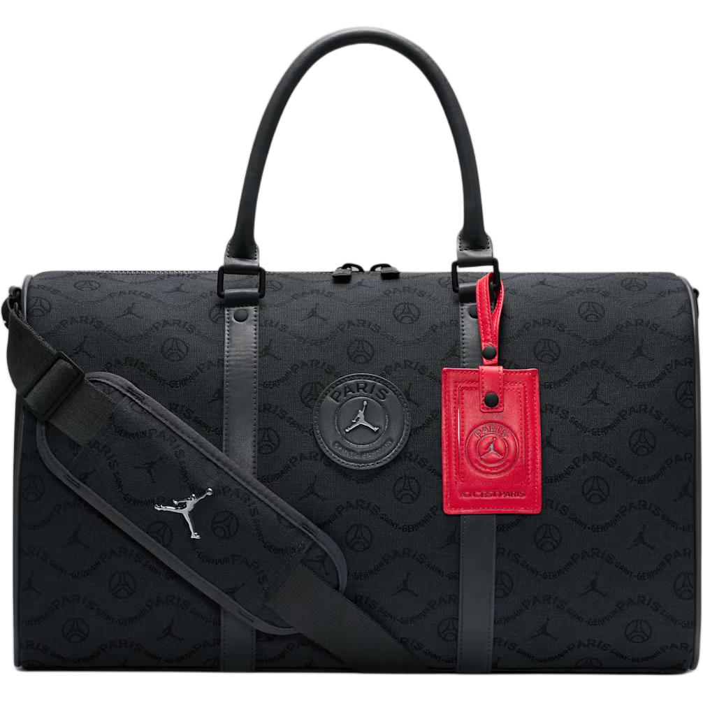 Jordan Paris Saint-Germain 25L Embossed Letter Logo Travel Bag Unisex Travel Bag Black IQ3208-060 Black