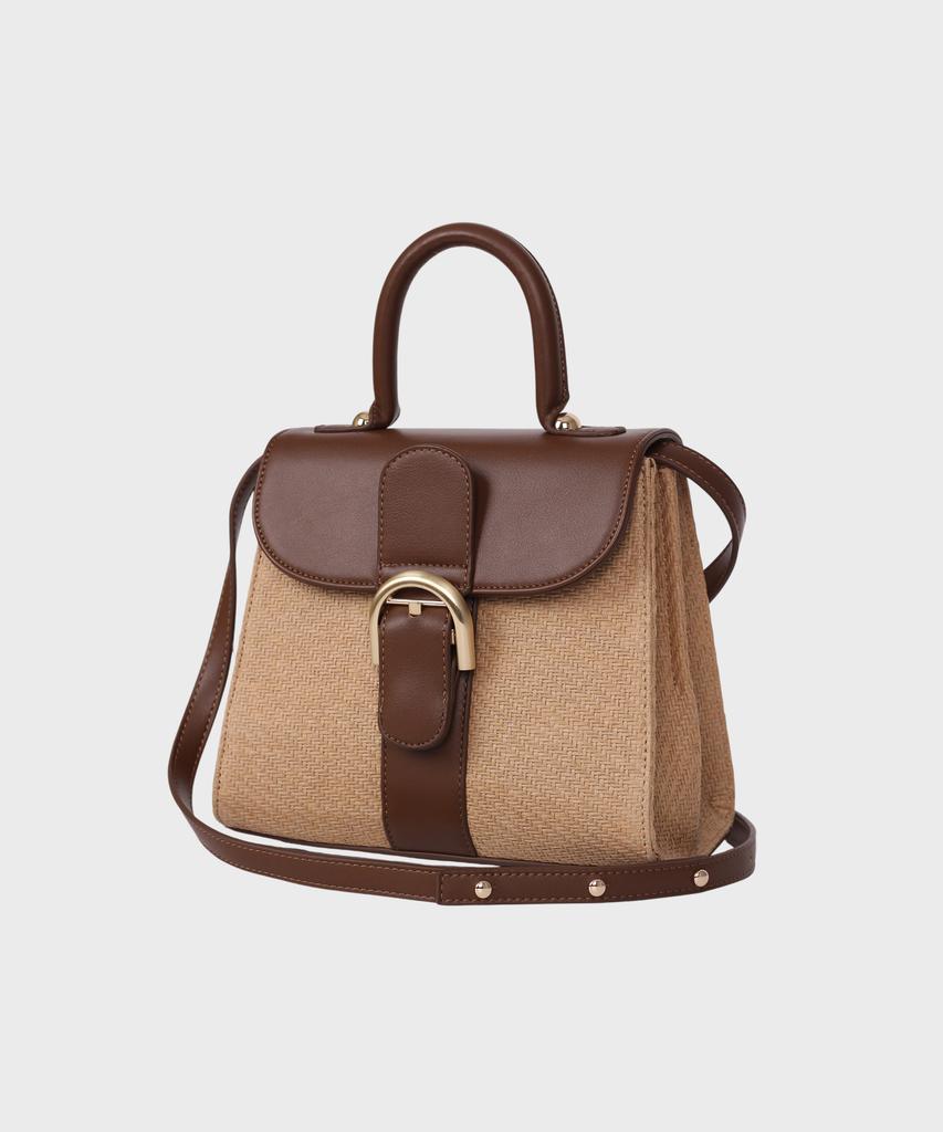 Studio Saera Rattan Mini 2-Way Tote Bag H23H895 Dark Brown
