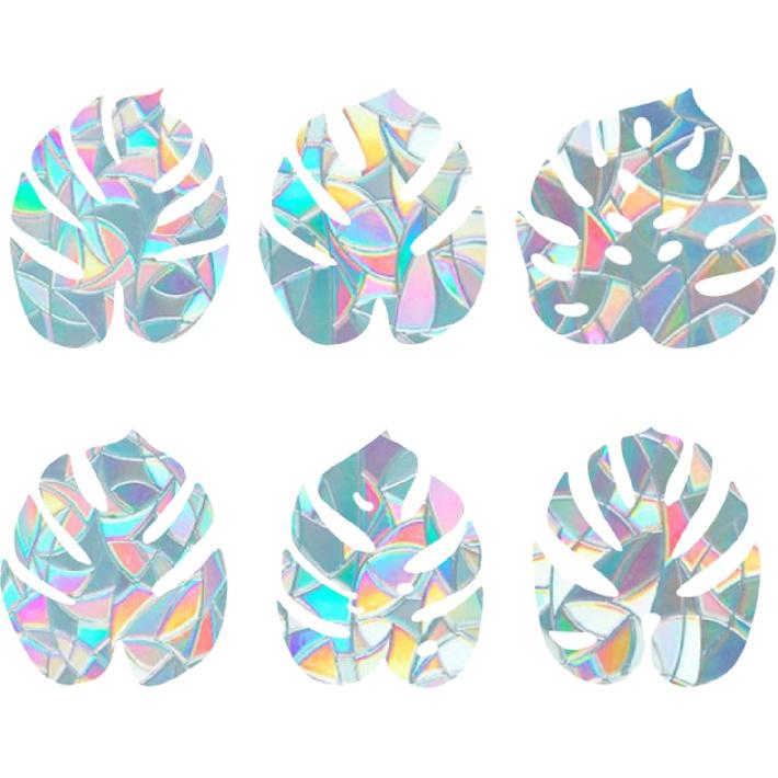 GORGECRAFT 8Pcs Large Rainbow Window Clings 3D Decorative Window Film Cloud Shape Anti-Collision Stickers Door Static Cling for Kitchen Dining Room