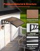Awnings for Door Entrance, 38 X 40 In, Exterior Front Door Window Awnings with Drainage & ABS Bracket, Rain Snow Sun Protection, Overhang