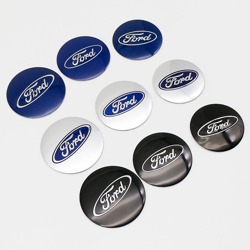 AJI1 4Pcs 56/60/65mm ABS Wheel Center Hub Cap Badge For Ford Fiesta Mondeo Fusion Explorer Escape Shelby Edge Auto Tuning Accessories