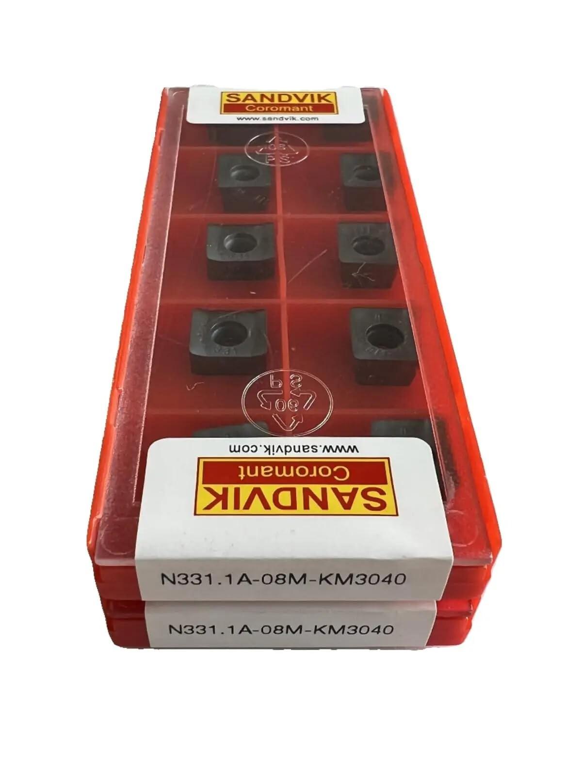

Original Sandvik / N331.1A-08M-KM 3040 / CNC lathe carbide blade 10 PCS