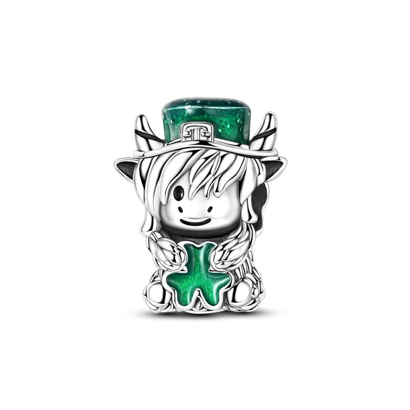 Original Copper Charms Bead Cz Zircon Green Frog Clover Tree Of Life Pendant Gift Fit Bracelet Jewelry Diy Marking