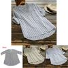 Elegant Women Retro V Neck Long Sleeve Casual Loose Baggy Tunic Tops Blouse Plus Size