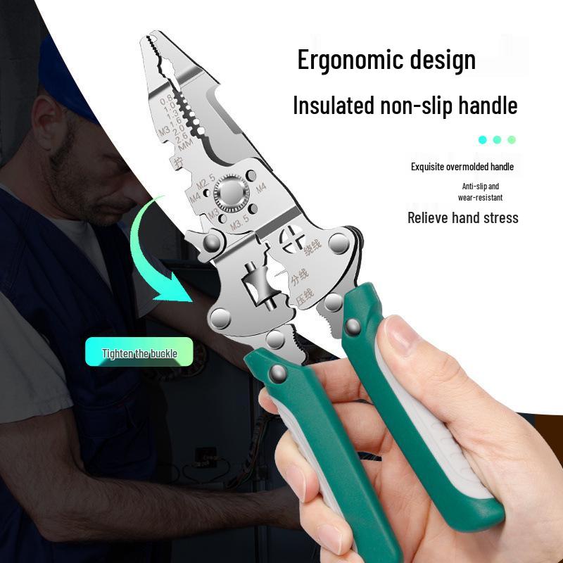 Multifunctional Electrician Wire Stripping and Cutting Pliers