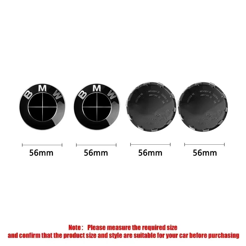 

-56/68mm Auto Hub Caps for BMW 1 3 5 7 Series M M3 M5 M6 F01 F20 F10 X5 E36 Car Wheel Center Cover Hubcaps Decoration Accessorie 56mm-F