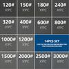 Sand Paper Dry Wet Sandpaper 120 to 3000 Grit Waterproof Set Kit for Polishing Sanding