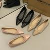 Simple Suede Leather Small Single Shoes 2025 Spring Temperament Elegant Suede Pointed Pink Flat Shoes Women