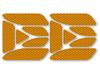 Reflective Sticker Workshop Reflective Sticker Set of 12 (Orange) Retroreflective, Resistant, Weather Resistant