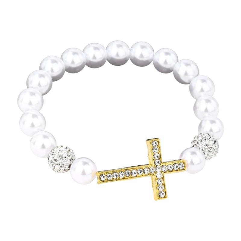 

Comfortable Bracelet Expandable Religious Beaded Chain with Metallic Finish and Stylish Layering Potential for Adults
