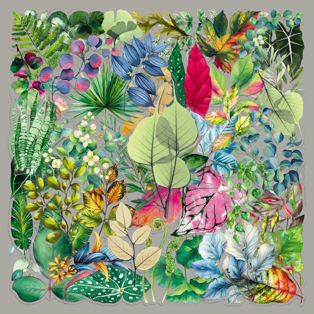 50 Creative Plant Stickers: Waterproof DIY Journal and Tea Cup Decoration
