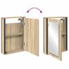 Bathroom Furniture Set with Shelf 4 Pcs Sonoma Oak Wood Material