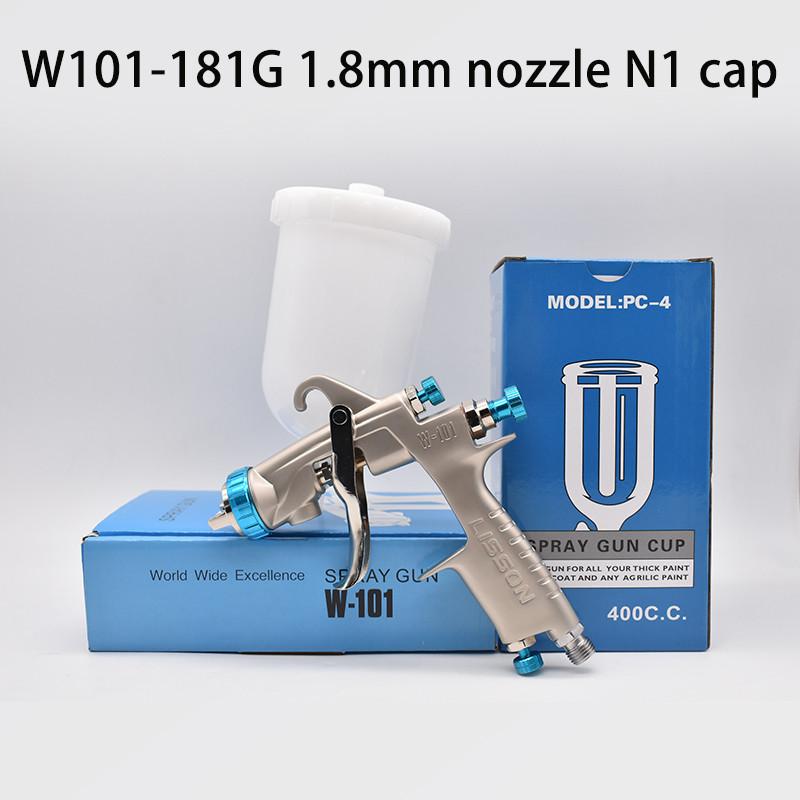 1.0/1.3/1.5/1.8mm W101 400CC Large Capacity High Pressure Spray Gun High Quality Plastic Pot Spraying Equipment