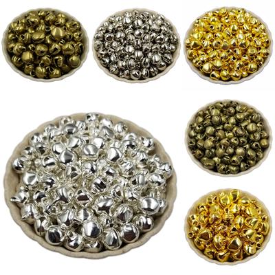 6-12mm 10-50 Stück Beliebte Weihnachts-Klingelglöckchen Perlen Eisenglocken Basteln DIY Schmuckzubehör Anhänger Charms Geschenk DIY Anhänger Armband Halskette