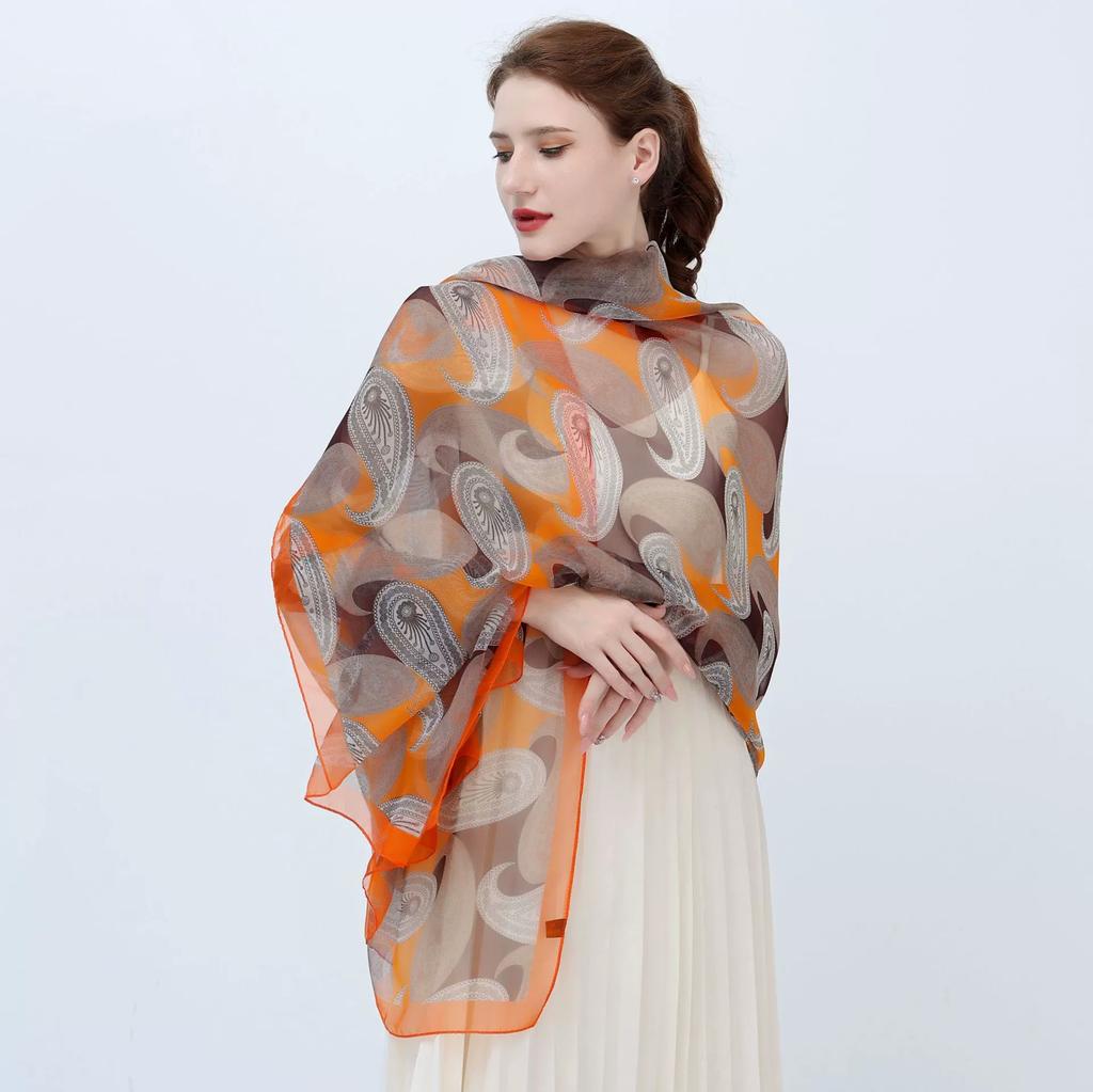 Stoles Wraps Silk Scarf Foulard Female Scarves Wraps Hijab Bandana Women Large-size Beach Shawls Muslim HijabsTravel Sunscreen