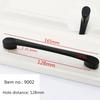 2pc Black Handles for Furniture Cabinet Knobs and Kitchen Drawer Pulls Cupboard  Aluminium Alloy