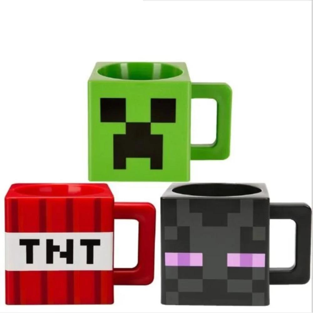 Nový Minecraft trávníkový pohár Funny PVC Enderman Creeper TNT Poháry na pití vody Kreativní hrnek Čajové šálky Dárek pro děti a dospělé Kuchyňské hračky
