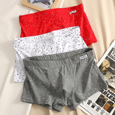 Herren Boxershorts Elastisch Hoher Bund Blumenmuster Shorts Slips Locker Sitzend Atmungsaktiv Slips Große Größe Baumwolle Herren Tägliche Kleidung