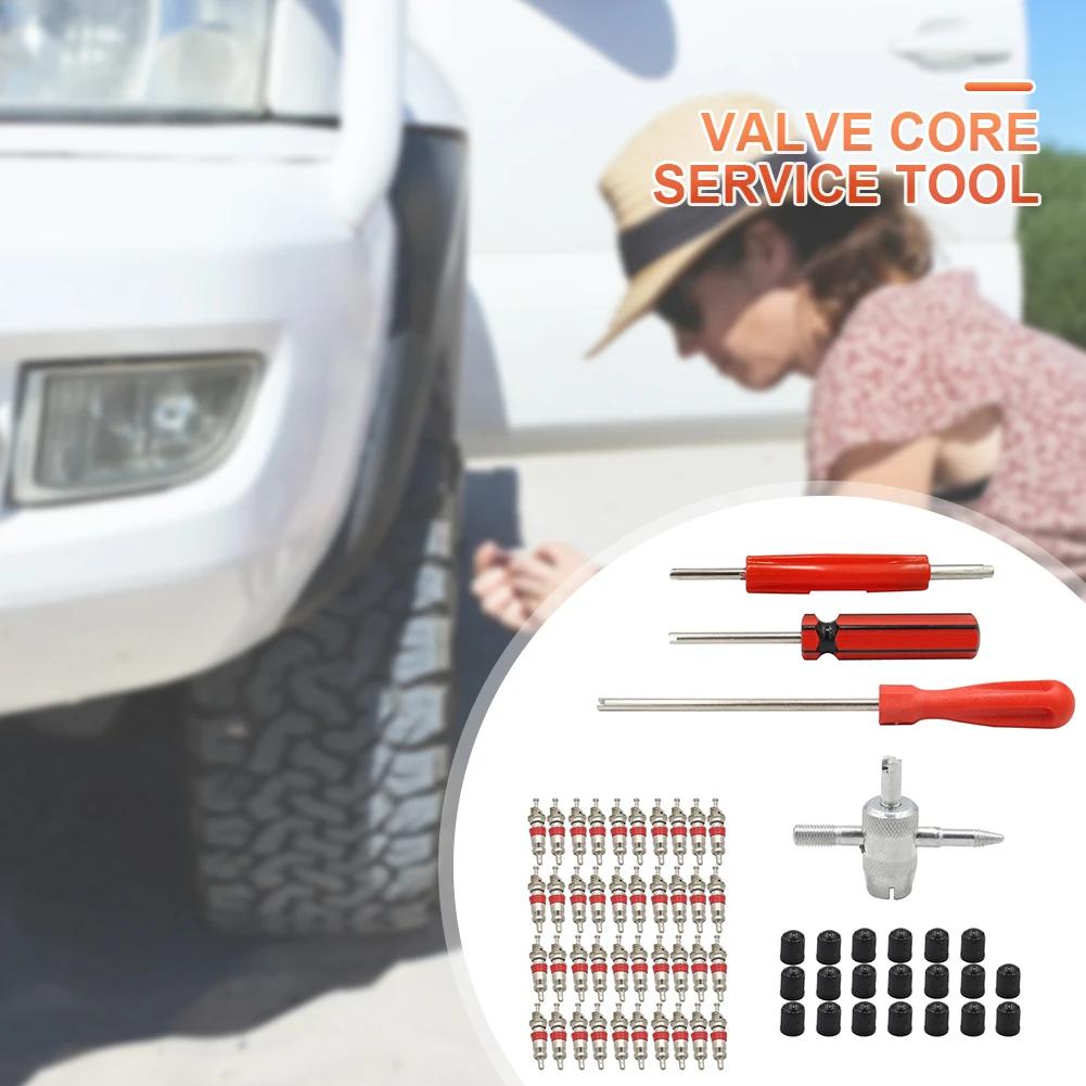 4 IN 1 Valve Core Extractor Valve Core Remover Kit for RV Car Bicycle Motorcycle Tire Repair Tool Set