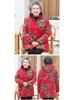 Women's Mid-Length Winter Jacket: Grandma Style, Fleece-Lined, Thickened Cotton for 60s-70s Cold Protection.