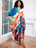 European & American Plus Size Printed Beach Cover-up Dress