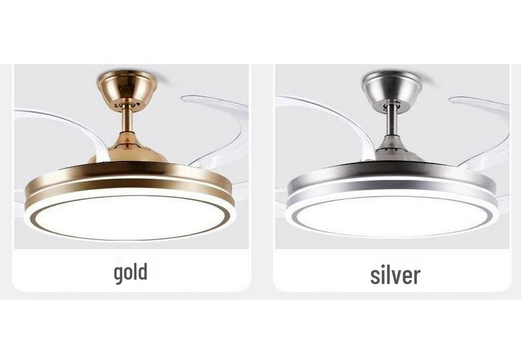 2026 Modern Invisible Ceiling Fan Light Chandelier for Dining, Living Room, Bedroom