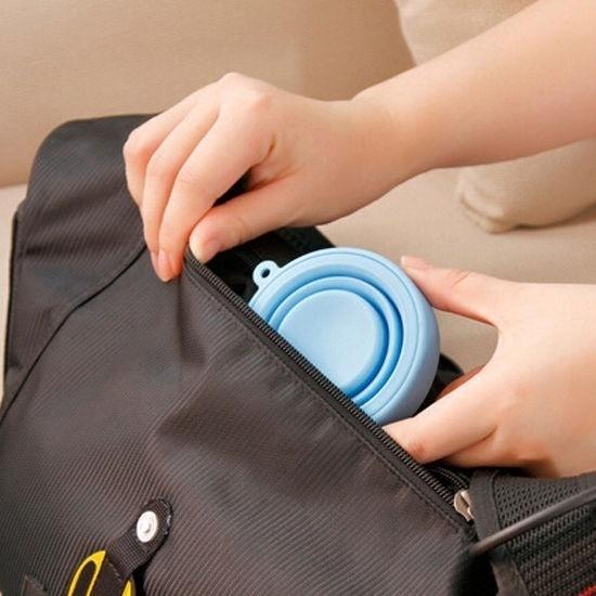 Portatile in Silicone Telescopico Bere Pieghevole Pieghevole Tazza da Viaggio da Campeggio wo0