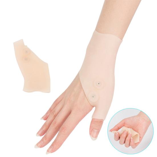 1Pc Silicone Gel Magnetic Therapy Wrist Thumb Support Glove Arthritis Corrector