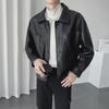 Men's Korean Style Retro Loose Leather Motorcycle Jacket