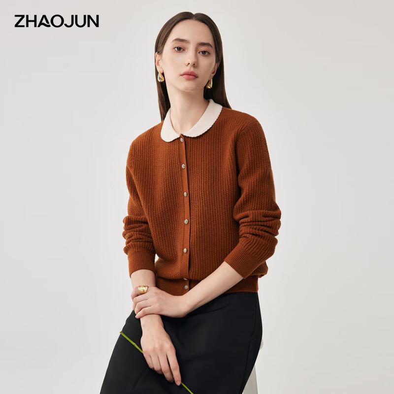 

Zhaojun Women s Doll Collar Wool Cardigan Sweater 2XL