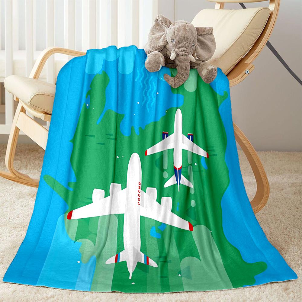 Airport Runway Design Flannel Blanket - Soft and Suitable for Sofas, Beds, Offices, Travel, All Seasons, and The Best Gift for The Holidays.