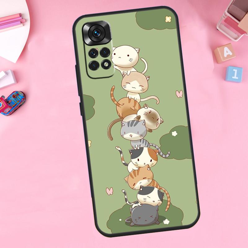 Funny cute cats For Xiaomi Redmi Note 14 10 11 12 13 15 Pro Plus Phone Case For Redmi 15 15C 14C 12C 10C 13C
