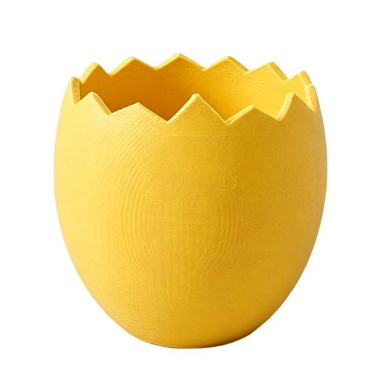 3D Printed Cracked Egg Planter Creative Eggshell Shape Flowerpot Pen Holder Storage Ornament Macaron Colors for Home Decor Gift