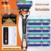 2025 Men's 5-Blade Manual Razor with Universal Blade Head