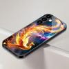 Fire Phoenix tempered glass phone case suitable for Samsung Galaxy S26 S25 S24 S23 S22 S20 FE/Ultra/Plus anti drop back cover