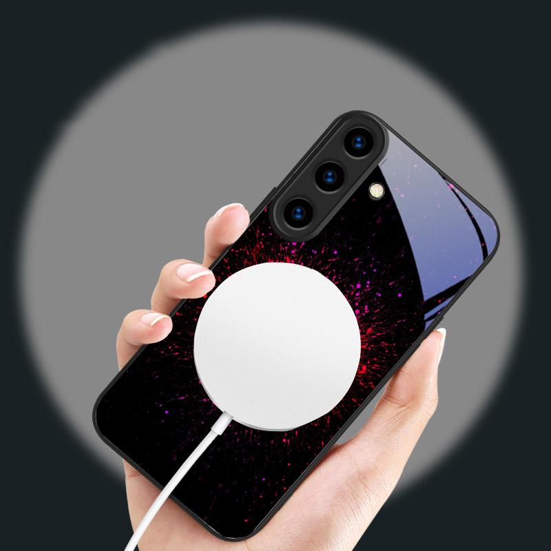 Brilliant Flame Rose Suitable For Samsung Galaxy S26 Ultra S20 FE S21 S22+ S23 Plus S24 S25 Edge magnetism Glass Phone Casee