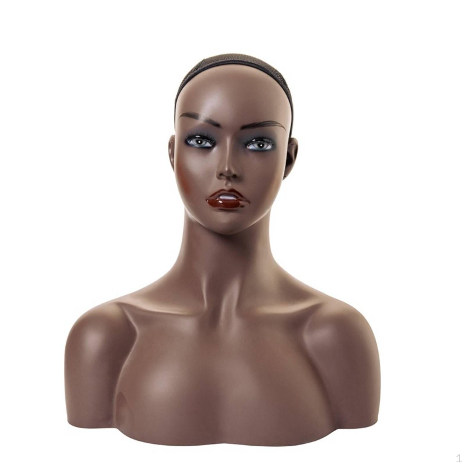 Hairpiece Display Head Lifelike Makeup Female Mannequin Stable Base Bust for